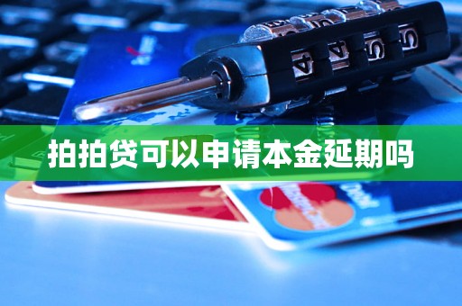 拍拍贷可以申请本金延期吗