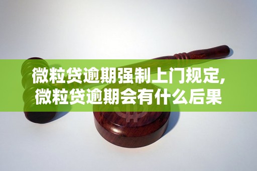 微粒贷逾期强制上门规定,微粒贷逾期会有什么后果