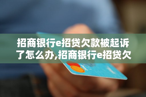 招商银行e招贷欠款被起诉了怎么办,招商银行e招贷欠款被起诉后的应对策略