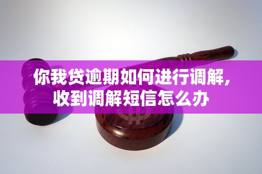 你我贷逾期如何进行调解,收到调解短信怎么办