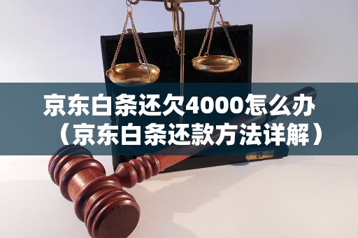 京东白条还欠4000怎么办（京东白条还款方法详解）