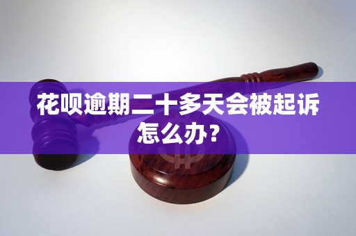 花呗逾期二十多天会被起诉怎么办？