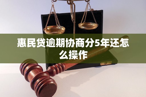 惠民贷逾期协商分5年还怎么操作