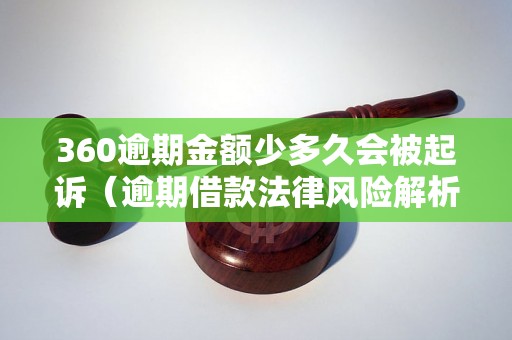 360逾期金额少多久会被起诉（逾期借款法律风险解析）