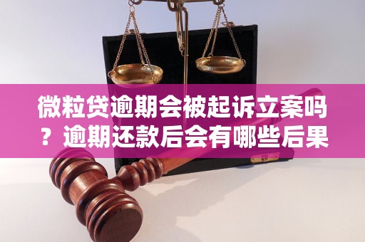 微粒贷逾期会被起诉立案吗？逾期还款后会有哪些后果？