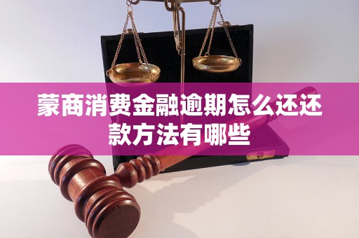 蒙商消费金融逾期怎么还还款方法有哪些