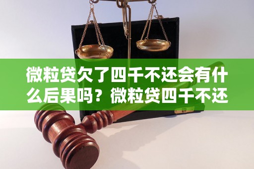 微粒贷欠了四千不还会有什么后果吗？微粒贷四千不还会被追究法律责任吗？