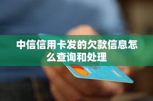 中信信用卡发的欠款信息怎么查询和处理