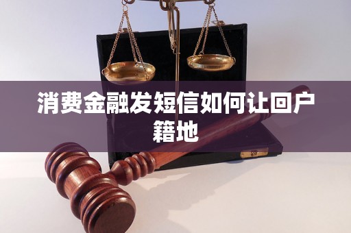 消费金融发短信如何让回户籍地