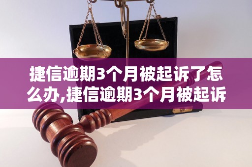 捷信逾期3个月被起诉了怎么办,捷信逾期3个月被起诉了会怎样