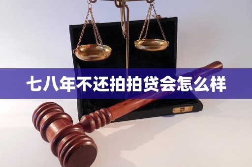 七八年不还拍拍贷会怎么样