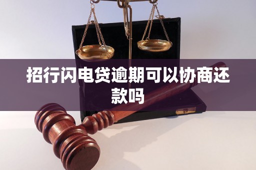 招行闪电贷逾期可以协商还款吗