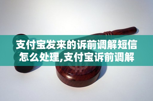 支付宝发来的诉前调解短信怎么处理,支付宝诉前调解短信的解读与应对方法