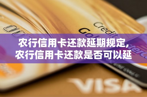 农行信用卡还款延期规定,农行信用卡还款是否可以延期