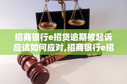 招商银行e招贷逾期被起诉应该如何应对,招商银行e招贷逾期被起诉后的解决办法