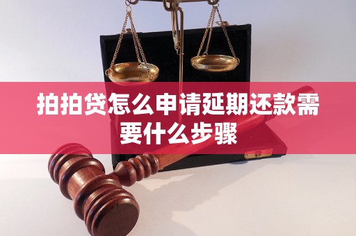 拍拍贷怎么申请延期还款需要什么步骤