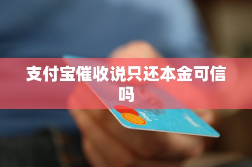 支付宝催收说只还本金可信吗