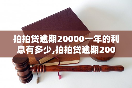 拍拍贷逾期20000一年的利息有多少,拍拍贷逾期20000应该如何处理