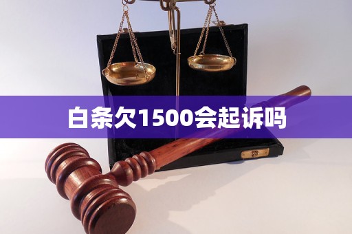 白条欠1500会起诉吗