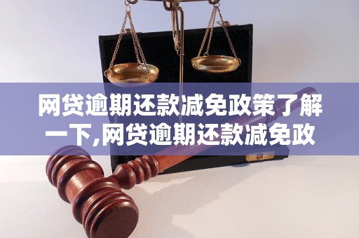 网贷逾期还款减免政策了解一下,网贷逾期还款减免政策详解