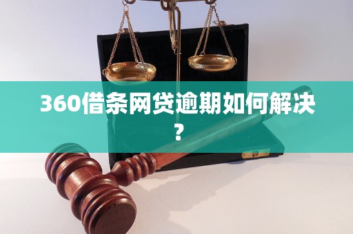 360借条网贷逾期如何解决？