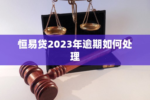 恒易贷2023年逾期如何处理