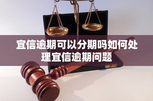 宜信逾期可以分期吗如何处理宜信逾期问题