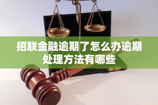 招联金融逾期了怎么办逾期处理方法有哪些