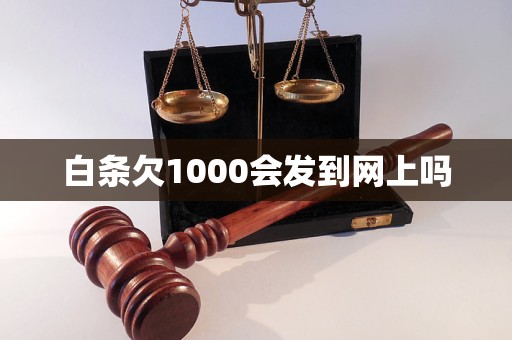 白条欠1000会发到网上吗