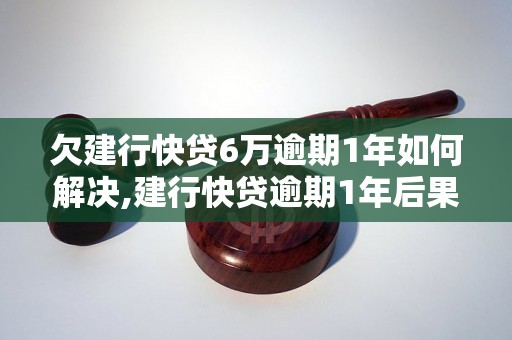 欠建行快贷6万逾期1年如何解决,建行快贷逾期1年后果及处理方法