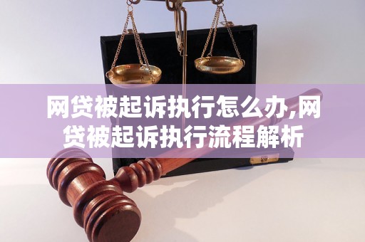 网贷被起诉执行怎么办,网贷被起诉执行流程解析