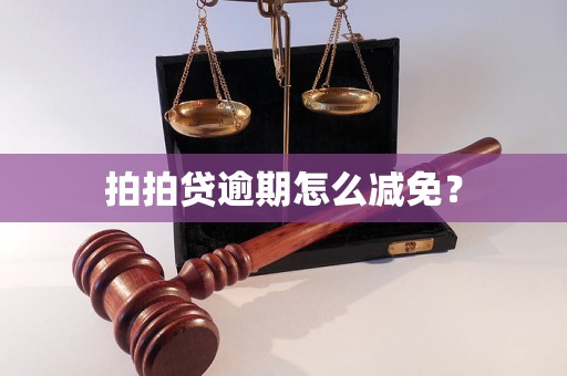 拍拍贷逾期怎么减免？