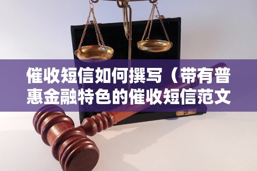 催收短信如何撰写（带有普惠金融特色的催收短信范文）