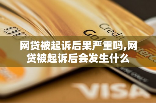 网贷被起诉后果严重吗,网贷被起诉后会发生什么