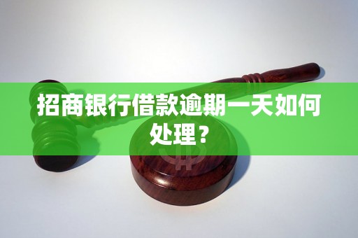 招商银行借款逾期一天如何处理？