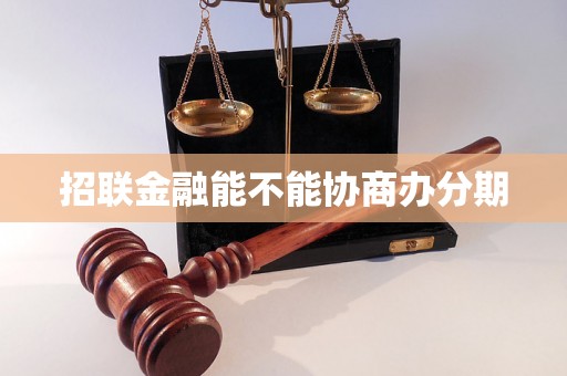 招联金融能不能协商办分期