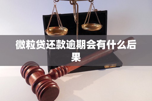 微粒贷还款逾期会有什么后果