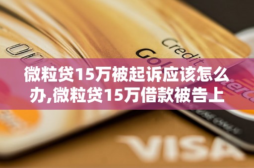 微粒贷15万被起诉应该怎么办,微粒贷15万借款被告上法庭怎么辩护