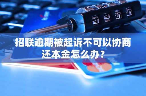 招联逾期被起诉不可以协商还本金怎么办？