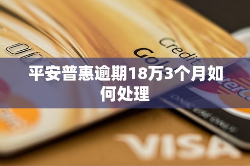 平安普惠逾期18万3个月如何处理