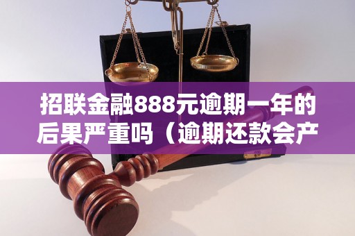 招联金融888元逾期一年的后果严重吗（逾期还款会产生什么后果）