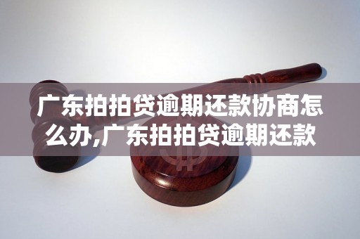 广东拍拍贷逾期还款协商怎么办,广东拍拍贷逾期还款解决方案