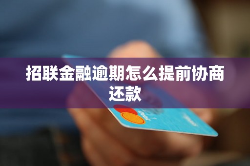 招联金融逾期怎么提前协商还款