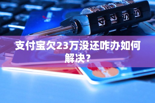 支付宝欠23万没还咋办如何解决？