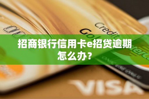 招商银行信用卡e招贷逾期怎么办？