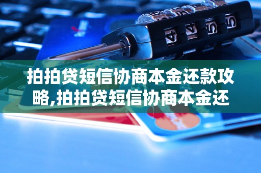 拍拍贷短信协商本金还款攻略,拍拍贷短信协商本金还款流程详解