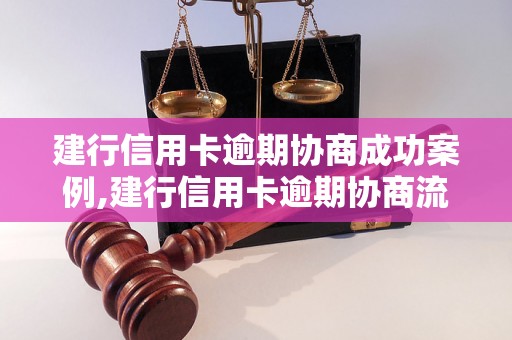 建行信用卡逾期协商成功案例,建行信用卡逾期协商流程详解