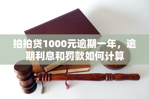 拍拍贷1000元逾期一年，逾期利息和罚款如何计算