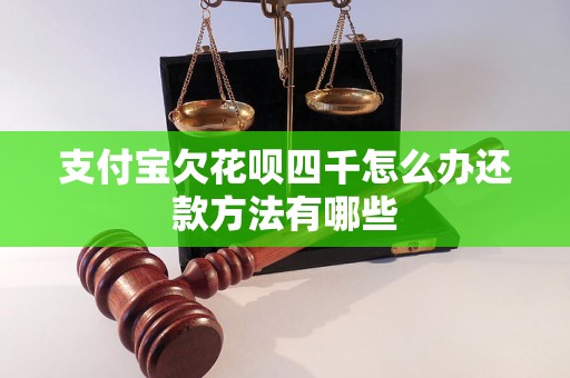 支付宝欠花呗四千怎么办还款方法有哪些