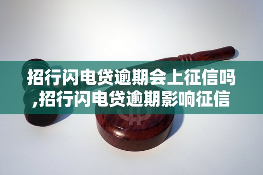 招行闪电贷逾期会上征信吗,招行闪电贷逾期影响征信吗